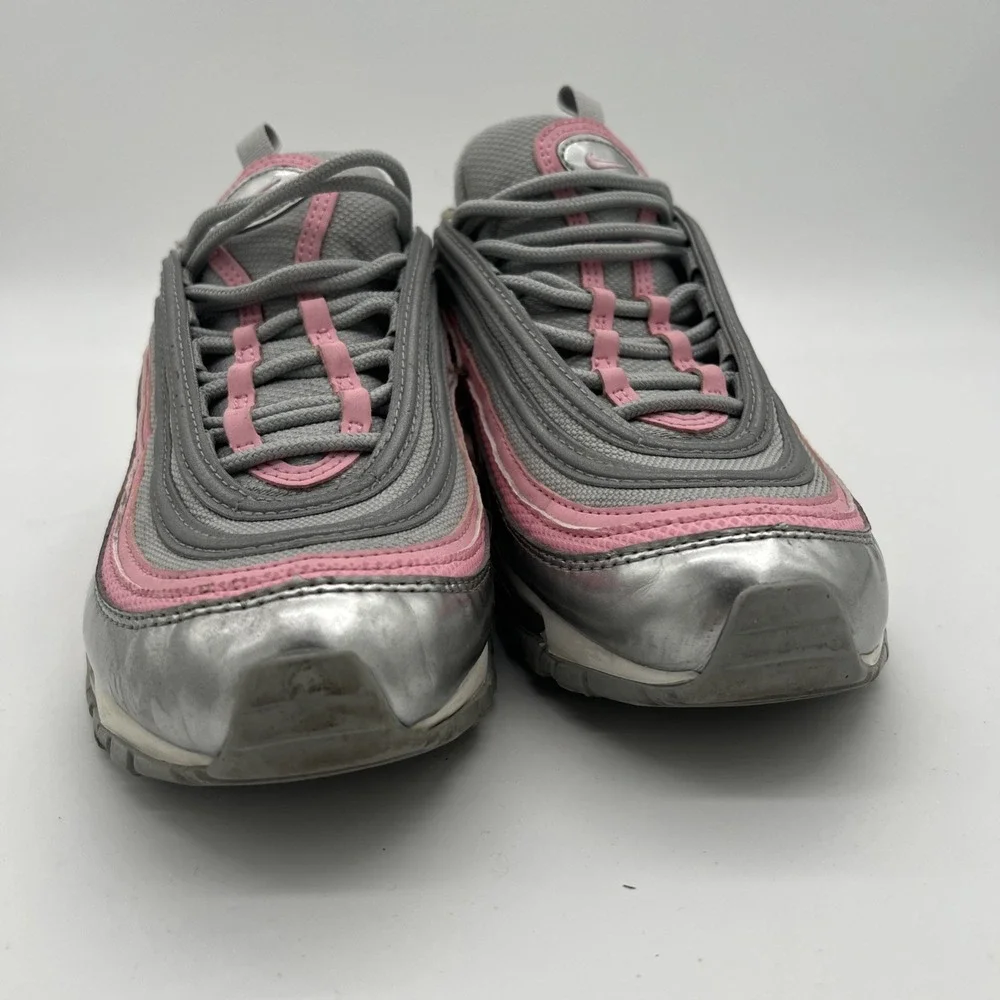 NIKE AIR MAX 97 (GS) METALLIC SILVER-PINK SZ 5Y- WOMENS‎ SZ 7 [921522-021]